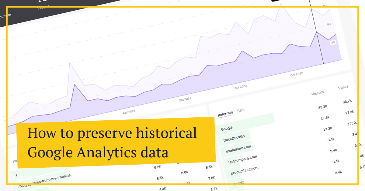 How to preserve historical Google Analytics data Fraser Clark