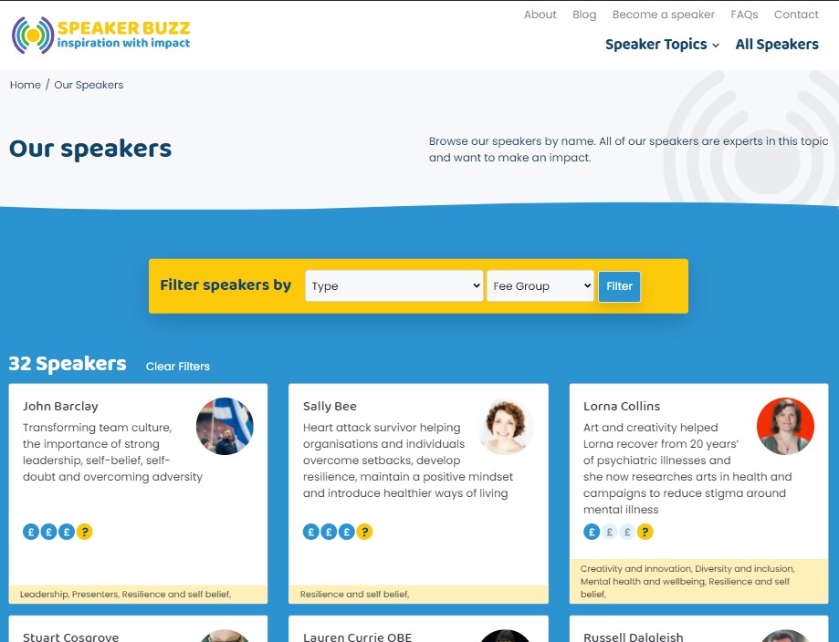 speakerbuzz website