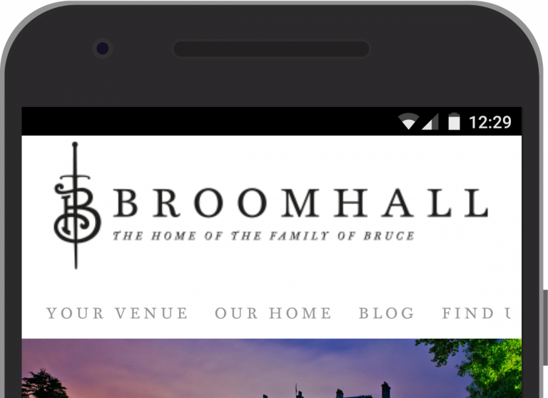 Broomhall house using horizontal scroll navigaiton 