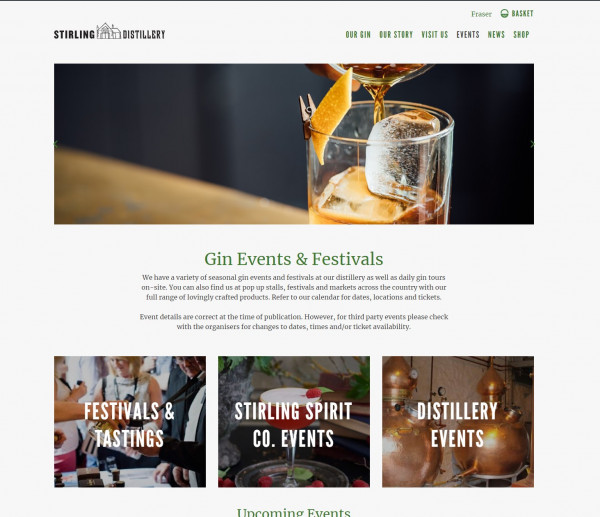 New Website: Stirling Gin & Distillery